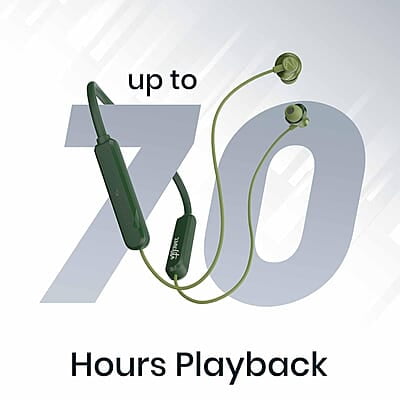 ZEBRONICS Jumbo LITE with 70 Hours Backup, Bluetooth v5.2 Wireless In ear Neckband, Fast Charging, ENC Calling, Gaming Mode (Upto 50ms), Voice Assistant, Dual Pairing, Splash Proof, and Type C