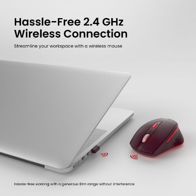 Portronics Toad 32 Wireless Mouse with 6 Buttons, 2.4 GHz Connectivity, 10m Working Range, Ergonomic Design, Adjustable Optical DPI, Auto Power Saving, for Laptop & PC Portronics Toad 32 Wireless Mouse with 6 Buttons, 2.4 GHz Connectivity, 10m Working Range, Ergonomic Design, Adjustable Optical DPI, Auto Power Saving, for Laptop & PC