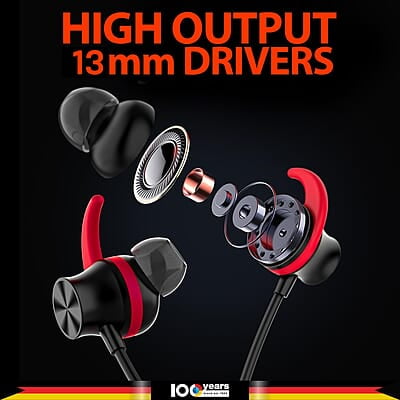 Blaupunkt Newly Launched BE120 Touch Wireless in Ear Neckband with Multi-Touch Control I Auto Magnetic Off I Gaming Ready I 40H Playtime I Turbovolt Charging I Built-in Handsfree Calling