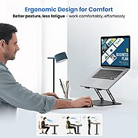Portronics My Buddy K3 Pro Adjustable Laptop Stand | Foldable, Portable Design | Carbon Steel Body for Laptops & Tablets up to (39.62 cm )15.6" | Enhanced Airflow & Ergonomic Comfort (Grey) Portronics My Buddy K3 Pro Adjustable Laptop Stand | Foldable, Portable Design | Carbon Steel Body for Laptops & Tablets up to (39.62 cm )15.6" | Enhanced Airflow & Ergonomic Comfort (Grey)