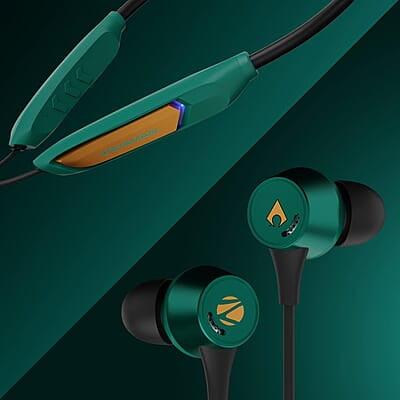 ZEBRONICS DC Aquaman Edition Yoga N3 with 46 Hours Backup, Bluetooth v5.2 Wireless in Ear Neckband, ENC Calling, Gaming Mode (Upto 50ms), Voice Assistant, Dual Pairing, Splash Proof and Type C