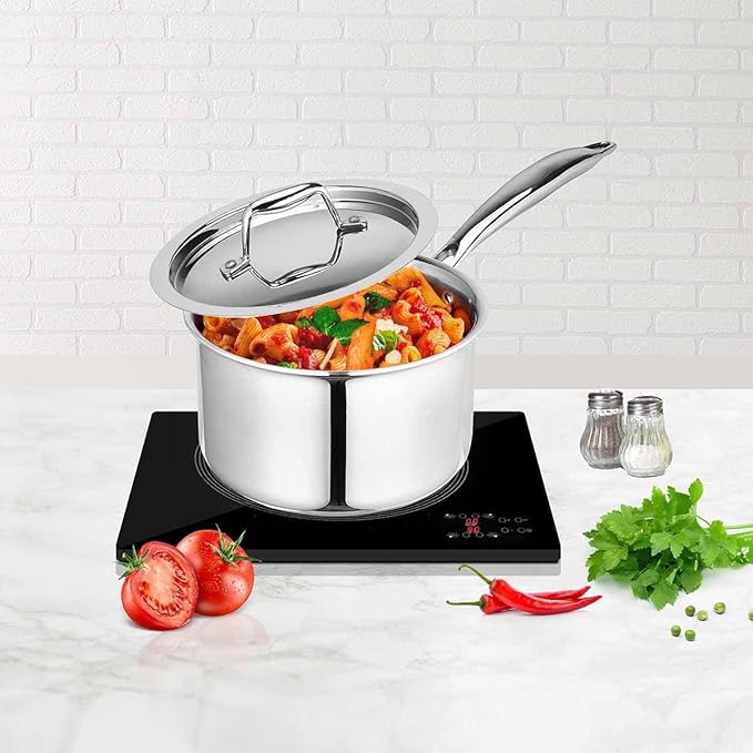 Signora Ware Artista Tri- play Sauce Pan Witht Lid 2100 ML (18 CM) Signora Ware Artista Tri- play Sauce Pan Witht Lid 2100 ML (18 CM)