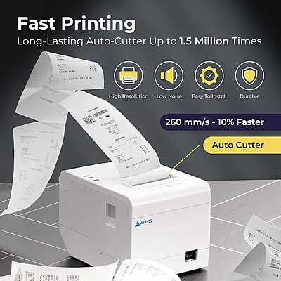 Atpos AT-402 80mm 3 Inch Thermal Receipt Printer (Bluetooth + USB ) | Auto Cutter Atpos AT-402 80mm 3 Inch Thermal Receipt Printer (Bluetooth + USB ) | Auto Cutter