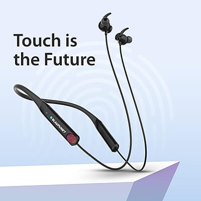 Blaupunkt Newly Launched Be120 Touch Wireless in Ear Neckband with Multi-Touch Control I Auto Magnetic Off I Gaming Ready I 40H Playtime I Turbovolt Charging I Built-in Handsfree Calling