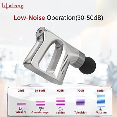 Lifelong Massage Gun - Full Body Massager - Percussion Gun Machine with Threaded Belt for Deep Tissue Muscle Massage Lifelong Massage Gun - Full Body Massager - Percussion Gun Machine with Threaded Belt for Deep Tissue Muscle Massage