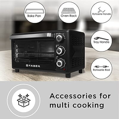 Faber FOTG BK 24 Liter Oven Toaster Grill,Black, 24 liter