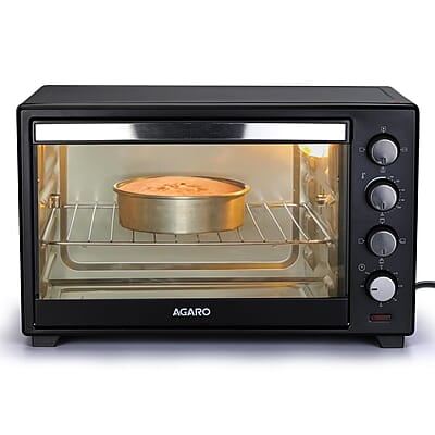 AGARO Marvel 38 Liters Oven Toaster Griller,Motorised Rotisserie&Convection Cake Baking Otg With 3 Heating Mode ,(Black),1600 Watts