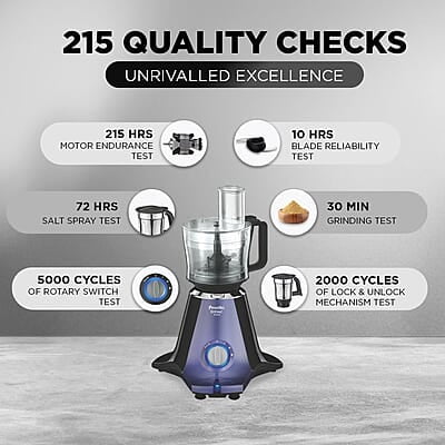 Preethi Zodiac Glitter MG 264, 750 Watt Mixer Grinder, 5 Jars