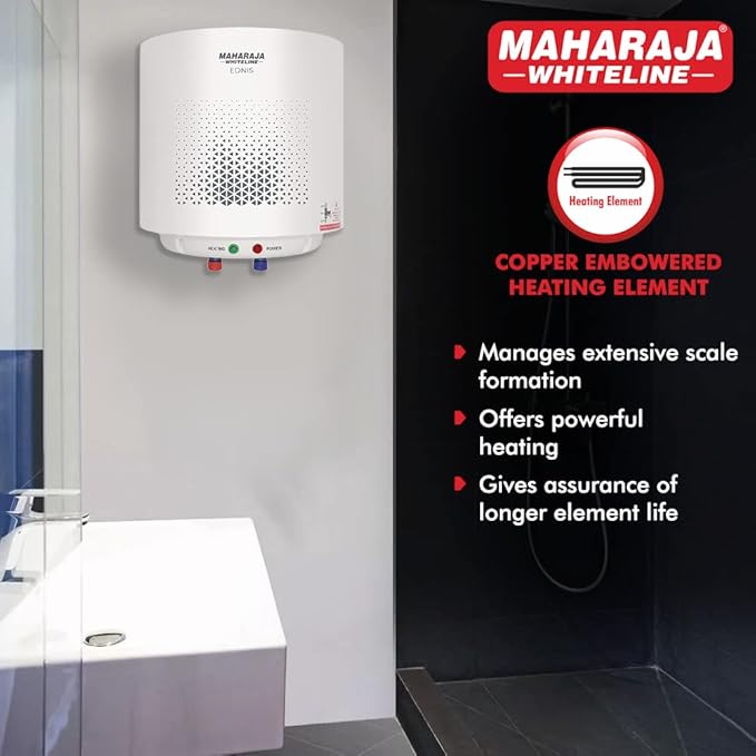 Maharaja Whiteline Ednis Neo Water Heater/Geyser, 10 Liters