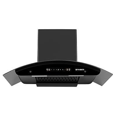 Faber 90cm 1400 m³/hr Autoclean Kitchen Chimney Broad Body Curved Glass Filterless Touch & Gesture Control