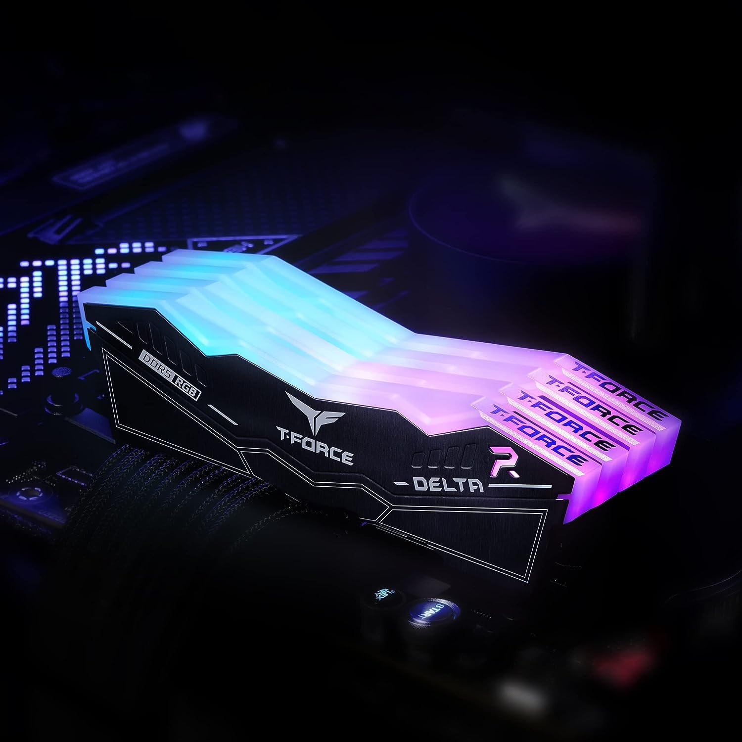 TeamGroup T-Force Delta RGB DDR5 RAM Kit, Desktop Gaming Memory, Metal Heatsink, ARGB Sync, ECC, XMP 3.0/EXPO, For Intel/AMD CPU, High Performance Low Latency TeamGroup T-Force Delta RGB DDR5 RAM Kit, Desktop Gaming Memory, Metal Heatsink, ARGB Sync, ECC, XMP 3.0/EXPO, For Intel/AMD CPU, High Performance Low Latency