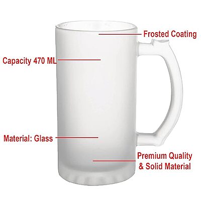 Sublimation Printed Froster Beer Mug With Chal Daaru Peetein Hain Beer Glass Mug Sublimation Printed Froster Beer Mug With Chal Daaru Peetein Hain Beer Glass Mug