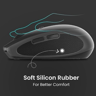 Portronics Toad 30 Wireless Mouse with 2.4 GHz Connectivity, USB Receiver, 6 Buttons, Adjustable DPI, Silicon Grip & Ergonomic Design for PC, Laptop, Mac Portronics Toad 30 Wireless Mouse with 2.4 GHz Connectivity, USB Receiver, 6 Buttons, Adjustable DPI, Silicon Grip & Ergonomic Design for PC, Laptop, Mac
