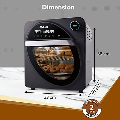 AGARO Royal Air Fryer For Home, 14.5L, Rotisserie Convection Oven, 1700W, Electric Oven