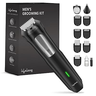 Lifelong Grooming Kit for Men, 13-in-1 Trimmer for Men All in One 90 Mins Runtime, Rechargeable