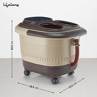 Lifelong LLM279 Corded Electric Foot Spa and Massager with 4 Automatic Rollers & 4 Manual Rollers, Digital Panel