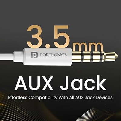 Portronics Conch Theta A in Ear 3.5mm Wired Earphones with In Line HD Mic, Powerful Audio, 14.2mm Dynamic Driver, Unique Earbuds Design, TPE Anti Tangle Wire,In line Controls,Wide Compatibility(White) Portronics Conch Theta A in Ear 3.5mm Wired Earphones with In Line HD Mic, Powerful Audio, 14.2mm Dynamic Driver, Unique Earbuds Design, TPE Anti Tangle Wire,In line Controls,Wide Compatibility(White)