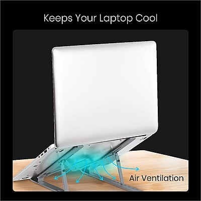 Portronics My Buddy K2 Portable Laptop stand with 7 Adjustable Level, Ergonomic Design, Multifunctional for All Laptops