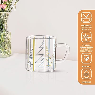 Borosil Vision Sintra Tea n Coffee Classic Mug Set of 6 Pcs 210 ml | Borosillicate Glass, Microwave Safe, Scratch Resistance, Lightweight | for Chai, Green Tea, Milk Borosil Vision Sintra Tea n Coffee Classic Mug Set of 6 Pcs 210 ml | Borosillicate Glass, Microwave Safe, Scratch Resistance, Lightweight | for Chai, Green Tea, Milk