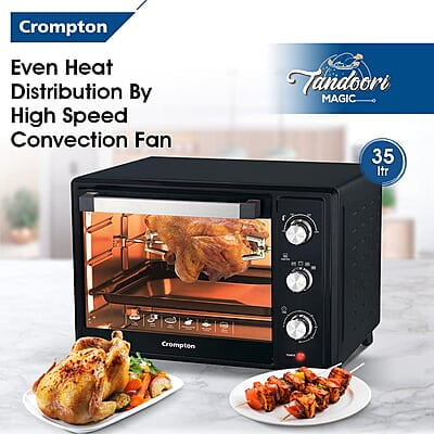 Crompton Tandoori Magic 35 Ltr Oven Toaster Grill (OTG) with Motorissed Rotisserie & Convection
