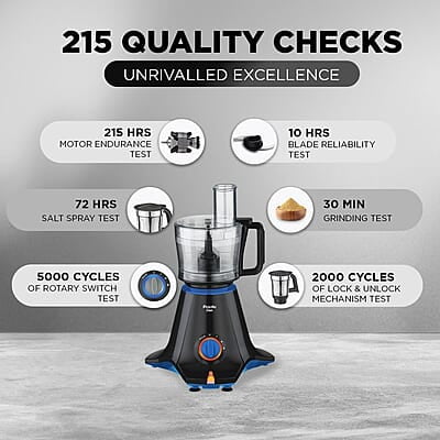 Preethi Zion Mixer Grinder for Kitchen - 4 Jars 750 Watt Mixie