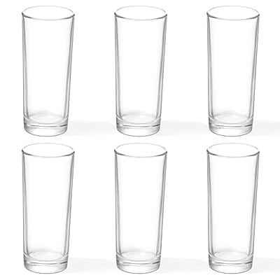 Treo by Milton Embassy Cool Glass Tumbler, Set of 6, 260 ml Each, Transparent |Serve Juices | Cold Drinks | Water | Cocktails | Mixed Drinks