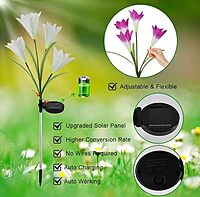 Flower Lily Solar Changing Garden Lights - Solar-Powered, Colour Changing