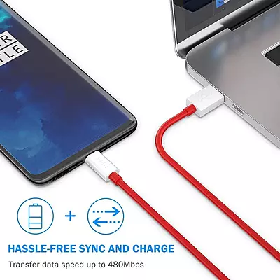 Digitek WARP / Dash Charge Type C Data Cable 1 Meter Color White (DC 1M C OP)