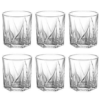 Treo by Milton Ignis On The Rocks Glass Tumbler,6 Pc Set,270 mlEach,Transparent
