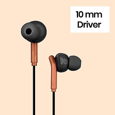 ZEBRONICS BRO 3.5mm Wired Earphones, in-Line MIC, Deep Bass, 1.2m Strong and Long Lasting Cable, Light Weight, Compatible with Mobile Tablet Laptop