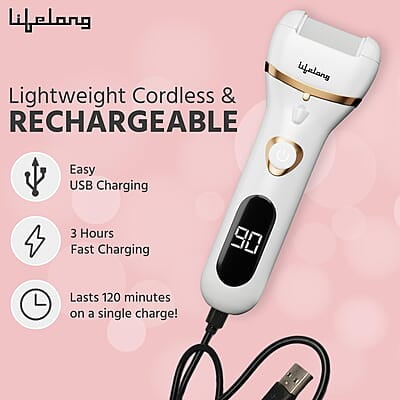 Lifelong Callus Remover for Feet with Pedicure Kit, Callus Remover For Feet Electronic, CallusRemover, 3 Roller Heads, 2 Speeds & Rechargeable Battery Lifelong Callus Remover for Feet with Pedicure Kit, Callus Remover For Feet Electronic, CallusRemover, 3 Roller Heads, 2 Speeds & Rechargeable Battery