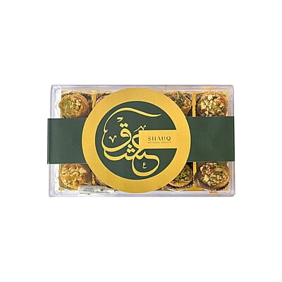 SMOOR SHAUQ Baklava Box Artisanal Turkish Delight 300gm (15 Pieces)