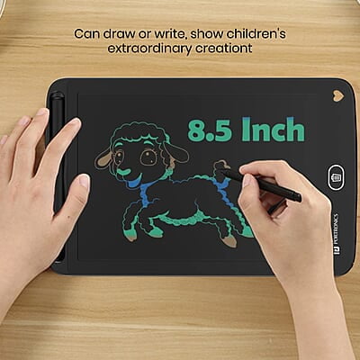 Portronics Ruffpad 8.5M Multicolor LCD Writing Pad with Screen 21.5cm (8.5-inch) for Drawing, Playing, Handwriting Gifts for Kids & Adults, India's
