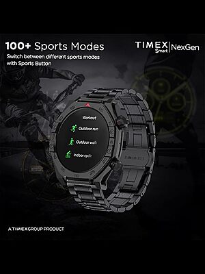 TIMEX Smart NexGen 1.43"(3.6cm) AMOLED Display with Functional Smartwatch for Unisex - TWTXW700T
