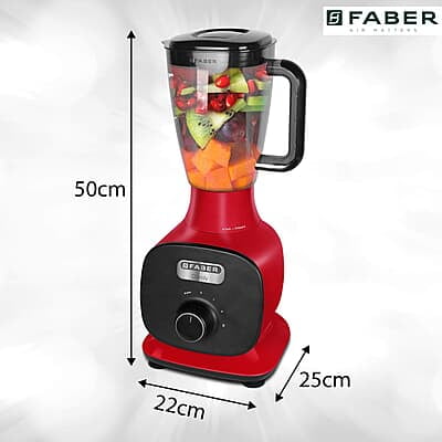 Faber FMG Candy 1000 3J 1000W Mixer Grinder with 3 Jar and 1 Fruit Filter, Mystic Red