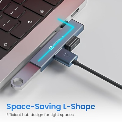 Portronics Mport Mino C High Speed 3-Port USB 2.0, Aluminium Alloy Body, USB Type-C (Grey) Portronics Mport Mino C High Speed 3-Port USB 2.0, Aluminium Alloy Body, USB Type-C (Grey)