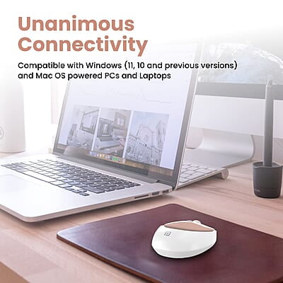 Portronics Toad 27 Wireless Mouse, Silent Buttons, 2.4 GHz with USB Nano Dongle for PC/Mac/Laptop, Auto Power saving Mode, Adjustable DPI Button