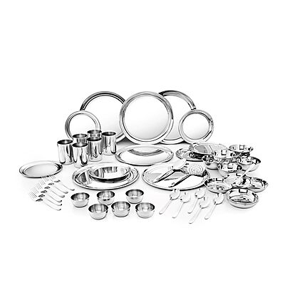 Shri & Sam Stainless Steel Shagun Dinner Set
