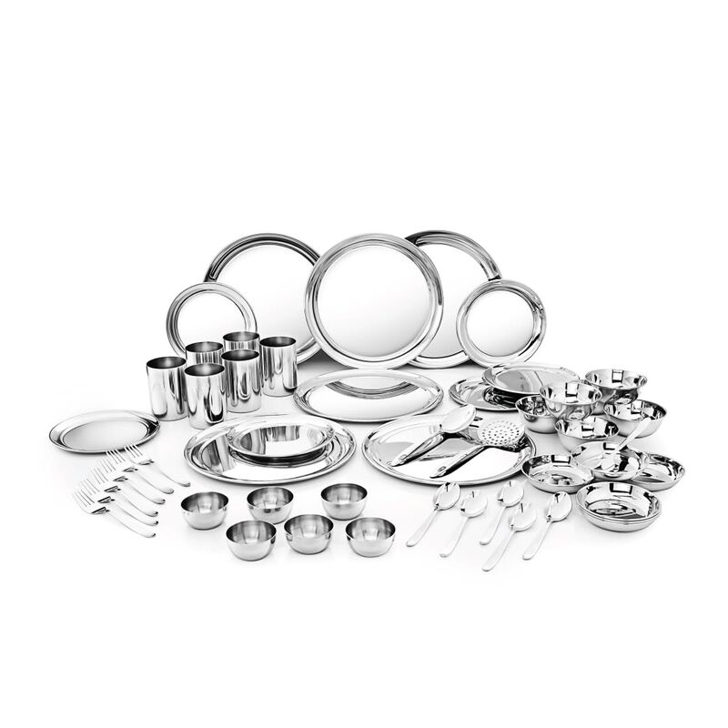 Shri & Sam Stainless Steel Shagun Dinner Set