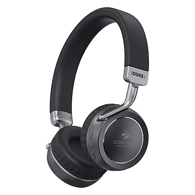 ZEBRONICS DUKE 2 Wireless Headphone, Supports Bluetooth, Dual Pairing, Deep Bass, up to 60h Battery Backup, AUX, Environmental Noise Cancellation, Gaming Mode, Now with Type C Charging
