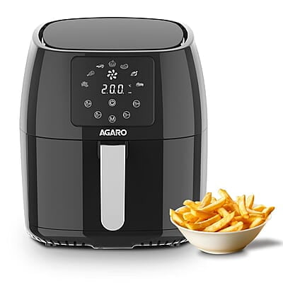 AGARO Sapphire Digital Air Fryer For Home, 4.5L, Electric Air Fryer Oven, 1400W, 7 Preset Programs, 360° AGARO Sapphire Digital Air Fryer For Home, 4.5L, Electric Air Fryer Oven, 1400W, 7 Preset Programs, 360°