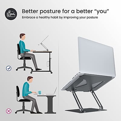 Portronics My Buddy K7 Portable Laptop Stand Ventilated Board for Laptop Cooling Multiple Adjustable Angles