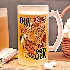 Sublimation Printed Froster Beer Mug With Handle Don't Drink and Drive Funny Sublimation Printed Froster Beer Mug With Handle Don't Drink and Drive Funny