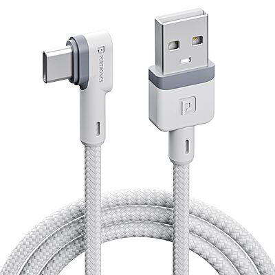 Portronics Konnect L Fast Charging 3A Type-C Cable 1.2Meter with Charge & Sync Function for All Type-C Devices