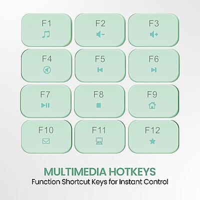 Portronics Ki-Pad 3 USB Wired Keyboard with Large Keycaps, Noise-Free Typing, Fn Multimedia Hotkeys, Full-Size Layout with Num Pad, Ergonomic Design, 1.5m USB Cable