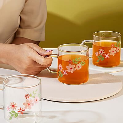 Borosil Vision Ayana Tea n Coffee Classic Mug Set of 6 Pcs 190 ml | Borosillicate Glass, Microwave Safe, Scratch Resistance, Lightweight | for Chai, Green Tea, Milk | Transparent Borosil Vision Ayana Tea n Coffee Classic Mug Set of 6 Pcs 190 ml | Borosillicate Glass, Microwave Safe, Scratch Resistance, Lightweight | for Chai, Green Tea, Milk | Transparent