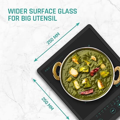 Crompton Instaserve 1500 W Induction Cooktop New with Tactile Push Buttons