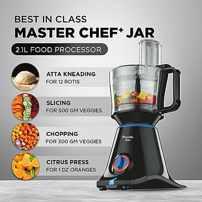Preethi Zion Mixer Grinder for Kitchen - 4 Jars 750 Watt Mixie