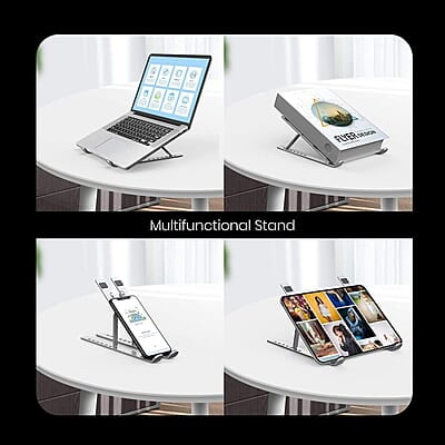 Portronics My Buddy K2 Portable Laptop stand with 7 Adjustable Level, Ergonomic Design, Multifunctional for All Laptops
