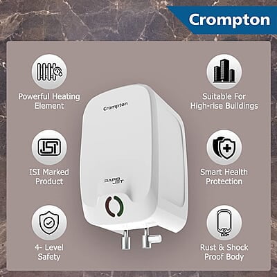 Crompton Rapid Jet 3-L Instant Water Heater with Advanced 4 level Safety 3L